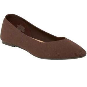 Old Navy Pointy Toe Knit Expresso Flats, Size 7